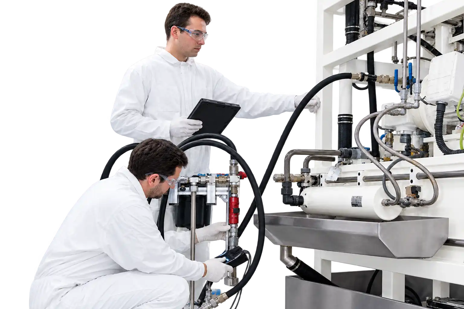 Maintenance d’une installation de production et de traitement d’air respirable